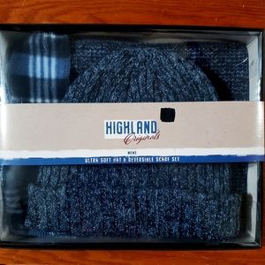 Highland Originals Men's Ultra Soft Hat & Reversible Scarf.
